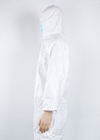 하얀 버릴 수 있는 보호하는 법의 방진의 반대 비말 정장 의학 상하가 붙은 작업복