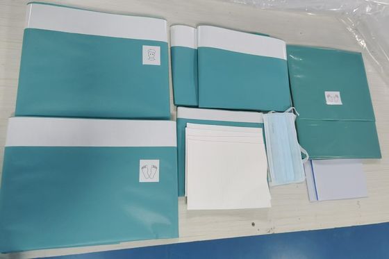 유럽 병원에 대한 녹색 보편적인 수술 키트 절차 패키지
