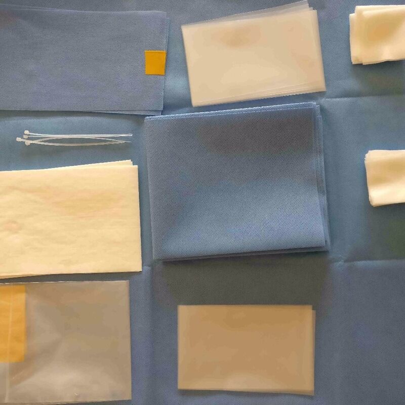 Steam Sterilization Sterile Surgical Packs with Non-woven Fabric and Angiography Pack for Hospitals